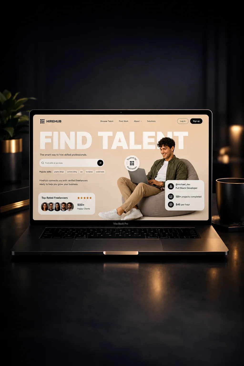 Mockup de Interfaz UI/UX Mobile
